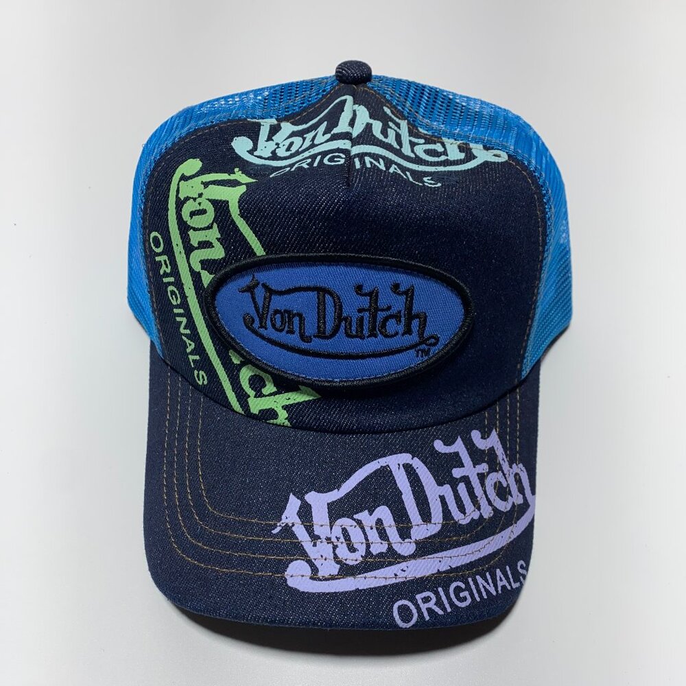Von Dutch Y2K Vintage Painted Denim Hat Brand New Condition